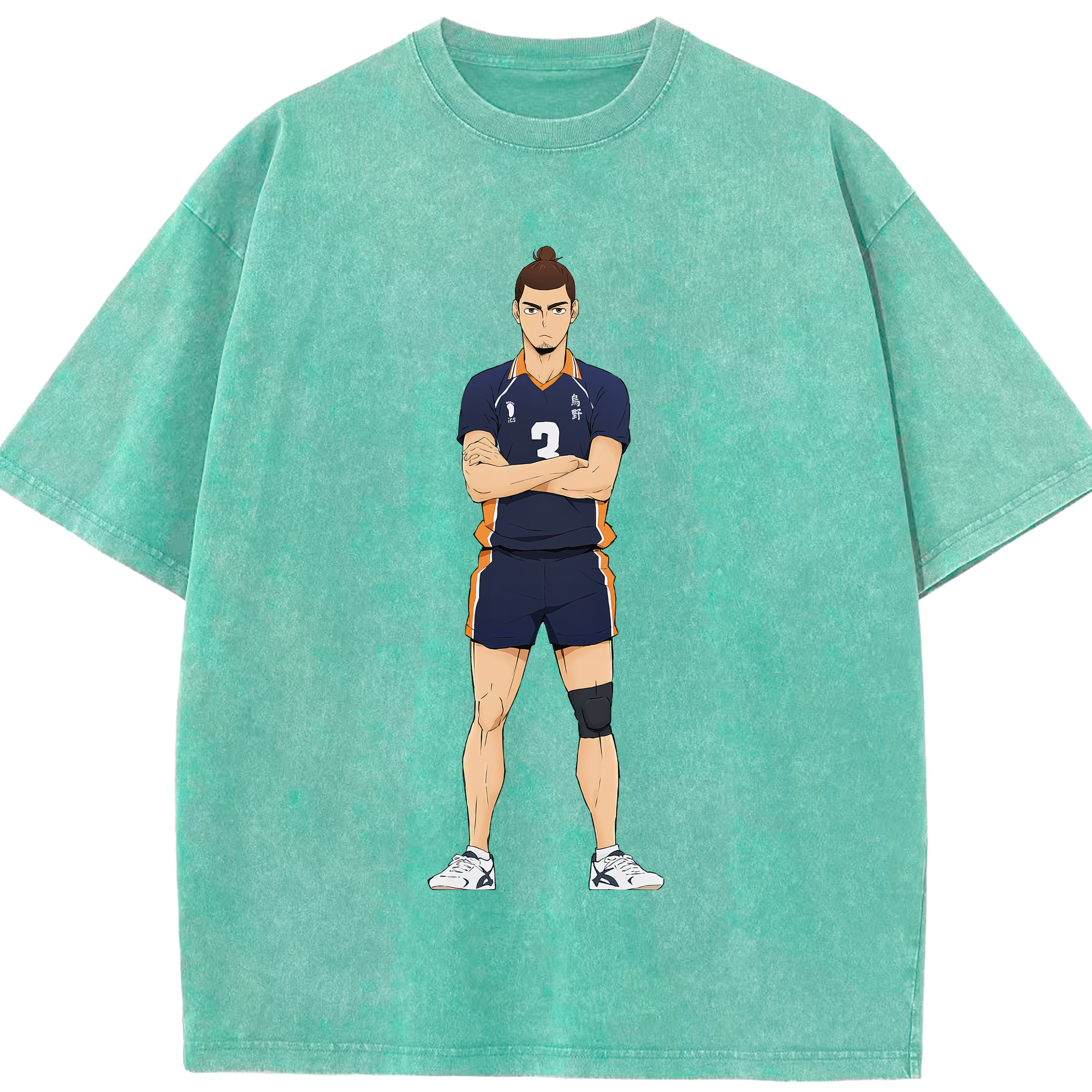 （画像用） ハイキュー!! Haikyu!! 綿100% ヴィンテージ風 半袖Tシャツ（フロントプリント）